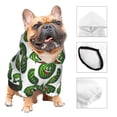 thumbnail image 3 of Fotbe Happy Watermelon Print Small Dog Sweater Hoodies Pet Grey Hooded Soft Fleece Sweatshirts with Pocket Fall Winter Puppy Cat Sweaters Warm Clothes-Small, 3 of 7