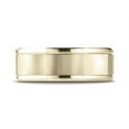 thumbnail image 5 of Benchmark� 18k Gold Comfort Fit 8mm High Polish Round Edge Satin Finish Octagonal Center Design Wedding Band Ring, 5 of 9