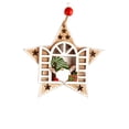 thumbnail image 2 of Fiudx Colgante Navideño de Madera, Adorno para Árbol de Navidad con Forma de Copo de Nieve y Muñeco de Nieve, Diseño Artesanal de Madera Natural, Perfecto para Decoración Navideña, Inauguración de La, 2 of 3
