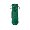 thumbnail image 6 of BLISSFUL STEP Women's Ankle Boots Faux Suede Lace Up Pointed Toe Stiletto Heel Ankle Booties Emerald Green 9, 6 of 7