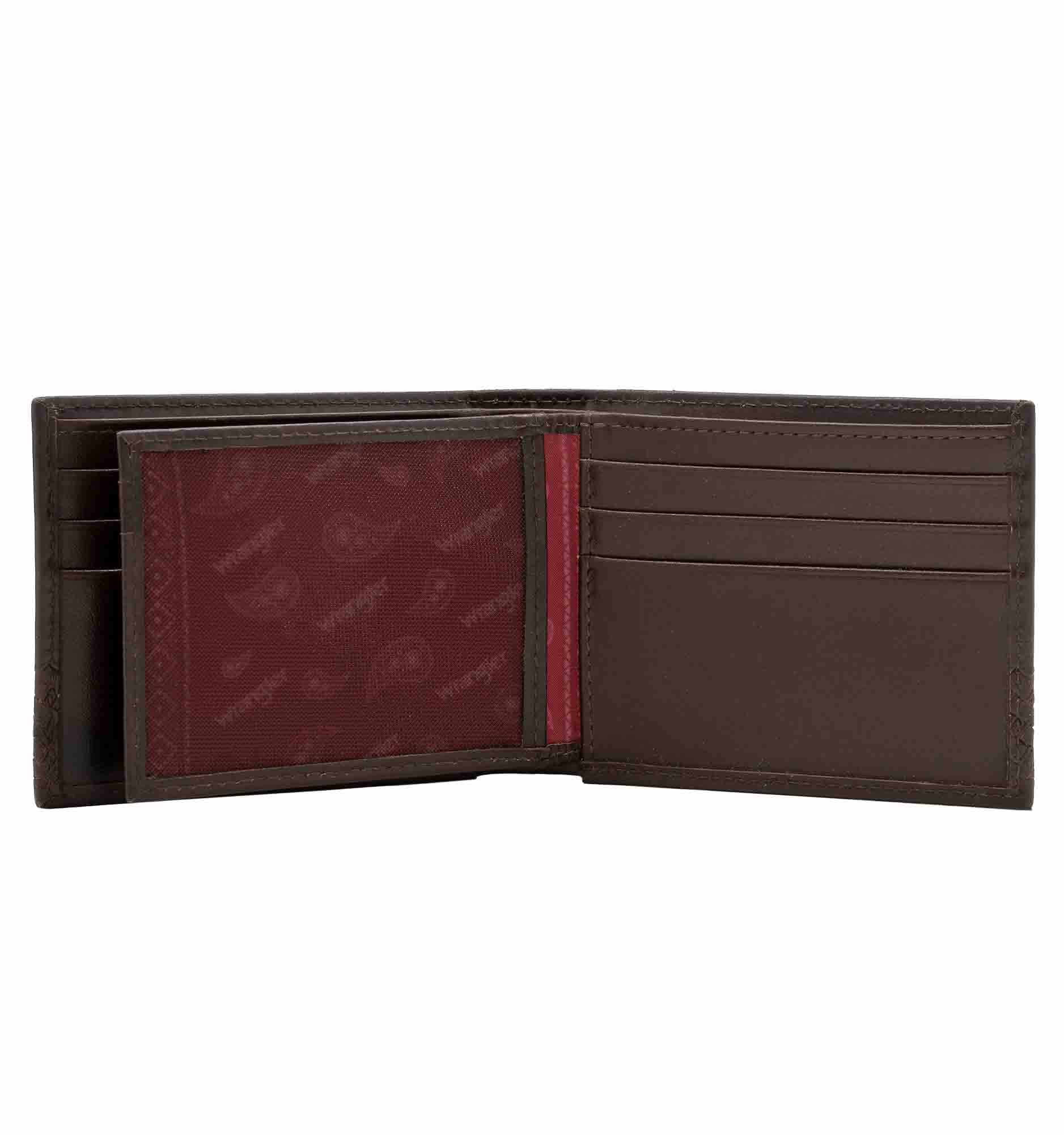 Men's Wrangler Bifold Basket Weave Wallet with Wing