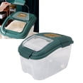 thumbnail image 2 of Container Plastic Grain Rice Storage Bin with Locking Lid Large Capacity Airtight Food Storage Containers Food Container for Rice Flour Grain[Green 5KG], 2 of 8