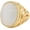 Gold White, variant on Men's Stainless Steel Vintage Punk Classic Oval Gemstone Signet Ring Cut Out Beast Dragon Pattern Carved Statement