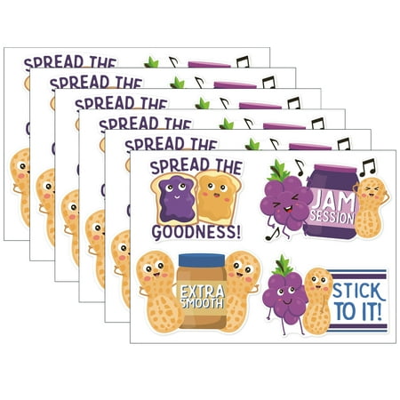 UPC: 0194629108893 | Eureka Jumbo Scented Stickers Peanut Butter & Jelly 12 Per Pack 6 Packs