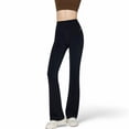 thumbnail image 2 of Women's High-Waist Flared Leggings with Stretch Fabric and Contoured Fit - X Large, Black, 2 of 6