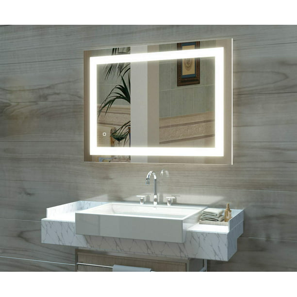 Ktaxon 32 X 24 Led Lighted Bathroom Wall Mounted Mirror Vanity Or Hanging Rectangle Vertical Anti Fog Ip67 Waterproof Com - Best Lighted Bathroom Vanity Mirror