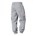 thumbnail image 3 of Ceisia Men Solid Color Loose Casual Pants Elastic Waist Drawstring Sports Gift Work Trousers, 3 of 9
