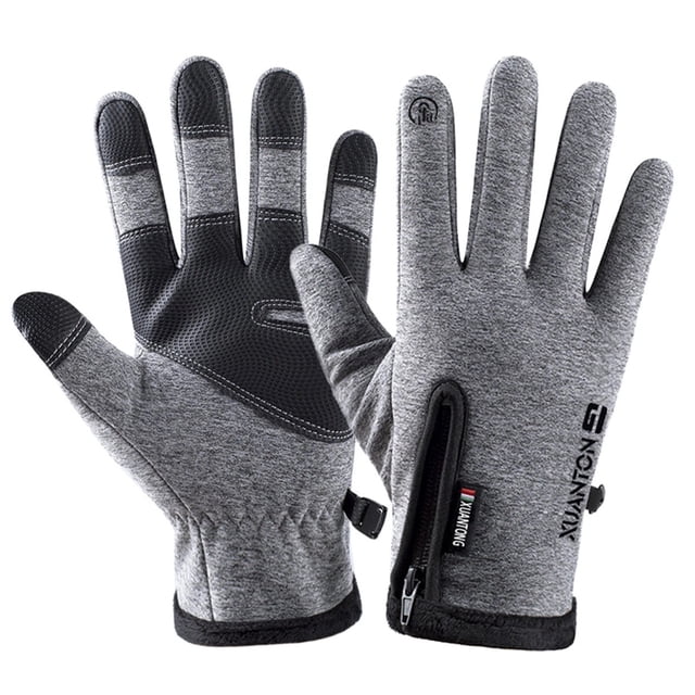 Agiferg Gants d'Hiver de Cyclisme et de Ski pour l'Extérieur Gants à Doigts Téléphoniques Gants Imperméables Gants Chauds