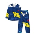 thumbnail image 1 of Fotbe Cartoon Shark Pijama de Hombre con Estampado de Manga Larga, Conjunto de 2 Piezas, Ropa de Dormir Suave y Cómoda con Bolsillos-Small, 1 of 7