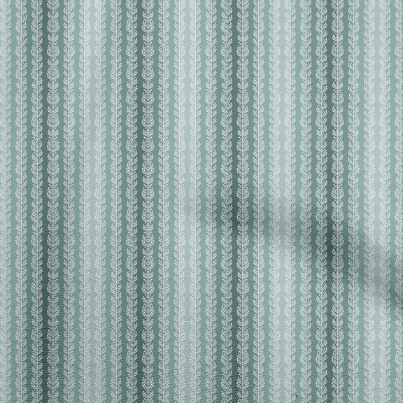 oneOone Polyester Spandex Dusty Teal Green Fabric Asian Block Print Dress Material Fabric Print Fabric By The Yard 56 Inch Wide