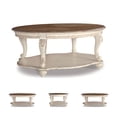 thumbnail image 5 of Signature Design by Ashley Realyn White and Brown Farmhouse Style Coffee Table with Storage Shelf, 5 of 6