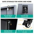 thumbnail image 5 of Metal Storage Cabinet with Wheels,75 inch Rolling Garage Storage Cabinet with Lock,Gray Metal Cabinets with Wheels and Shelves,Tall Tool Cabinets on Wheel for Garage,Home,Office,Shop, 5 of 8
