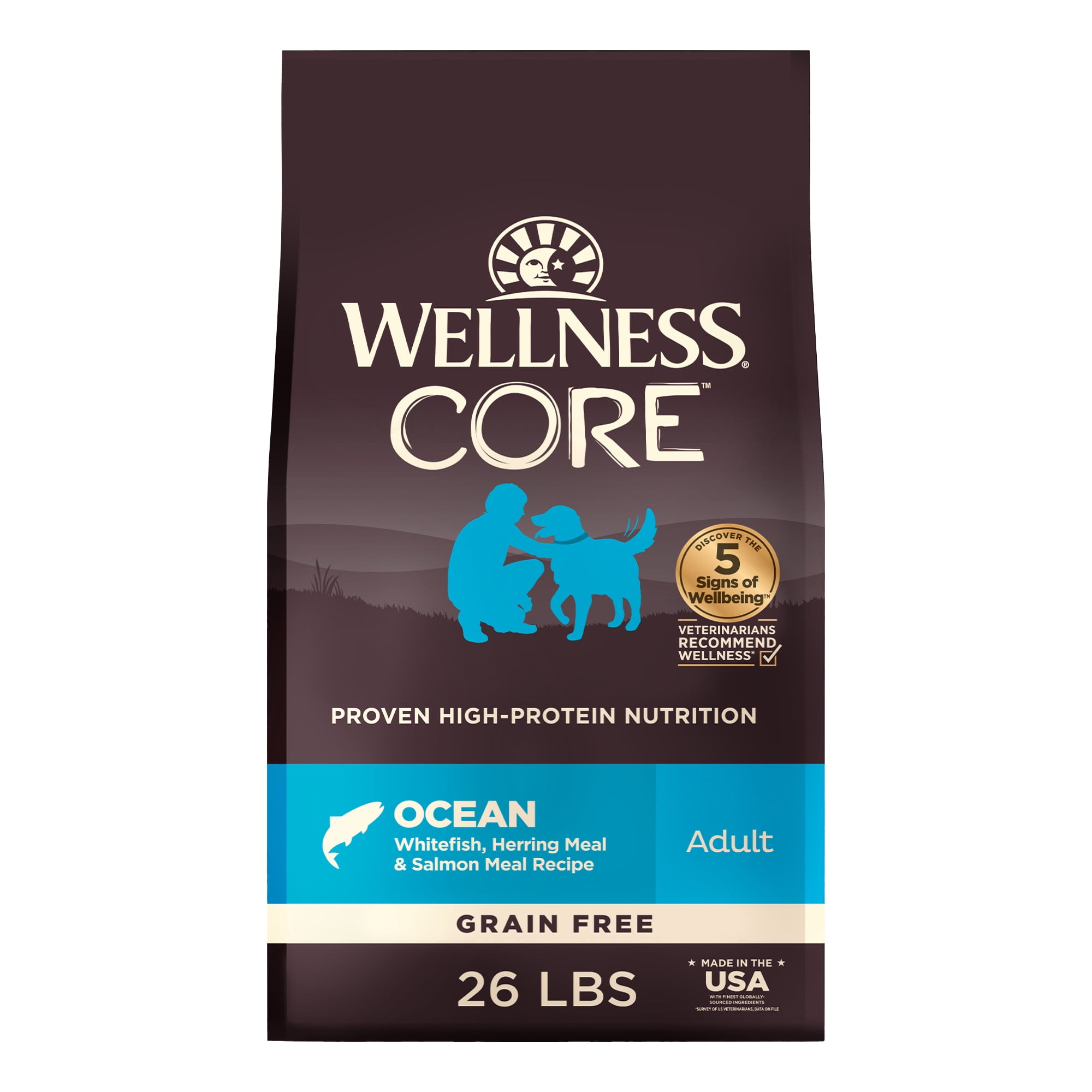 Wellness CORE Dry Dog Food, Grain Free, High Protein, Natural, Wild Game  Duck, Lamb, Wild Boar, & Rabbit Recipe, (26-Pound Bag) - Walmart.com