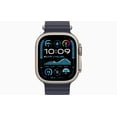 thumbnail image 2 of Restored Apple Watch Ultra 2 (GPS + Cellular) 49mm Natural Titanium Case with Navy Ocean Band - Refurbished (Good), 2 of 3
