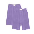 thumbnail image 4 of AJTQTH 2-Pack Summer Shorts for Girls Solid Color Breathable Comfy Short Pants Elastic-Waisted Casual Strectchy Slim Shorts for Sport Home Outdoor Occasions with Appliques 8-10 Years, 4 of 5