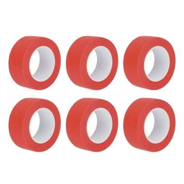 Uxcell 6 Pcs 1 Inch Wide 14 Yards Red Masking Tape Painters Tape Rolls for Home Office