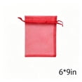 thumbnail image 3 of Organza Drawstring Gift Bags - Sheer Pouches for Weddings, Birthdays, and Party Favors - Reusable, Translucent Fabric, Perfect for Candy, Jewelry, and DIY Packaging,Red, 3 of 5