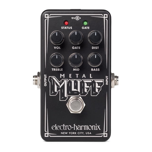 Pedal de Distorsión Electro-Harmonix Nano Metal Muff negro con Control de Puerta de Ruido para Guita