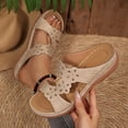 thumbnail image 2 of Avtoify Summer Women's Wedges Shoes Spring Fashionable Casual Versatile Solid Color Open Toe Trendy One Strap, 2 of 9