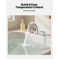 thumbnail image 6 of VEVOR Roman Tub Faucet, 3 Hole Waterfall Bathtub Faucet, Gooseneck Bath Tubs Faucets Set with 2 Handles, Deck Mount Bath Tub Faucets Set for Pet Washing, Adult Bathing, Silver, High Arc Spout, 6 of 9
