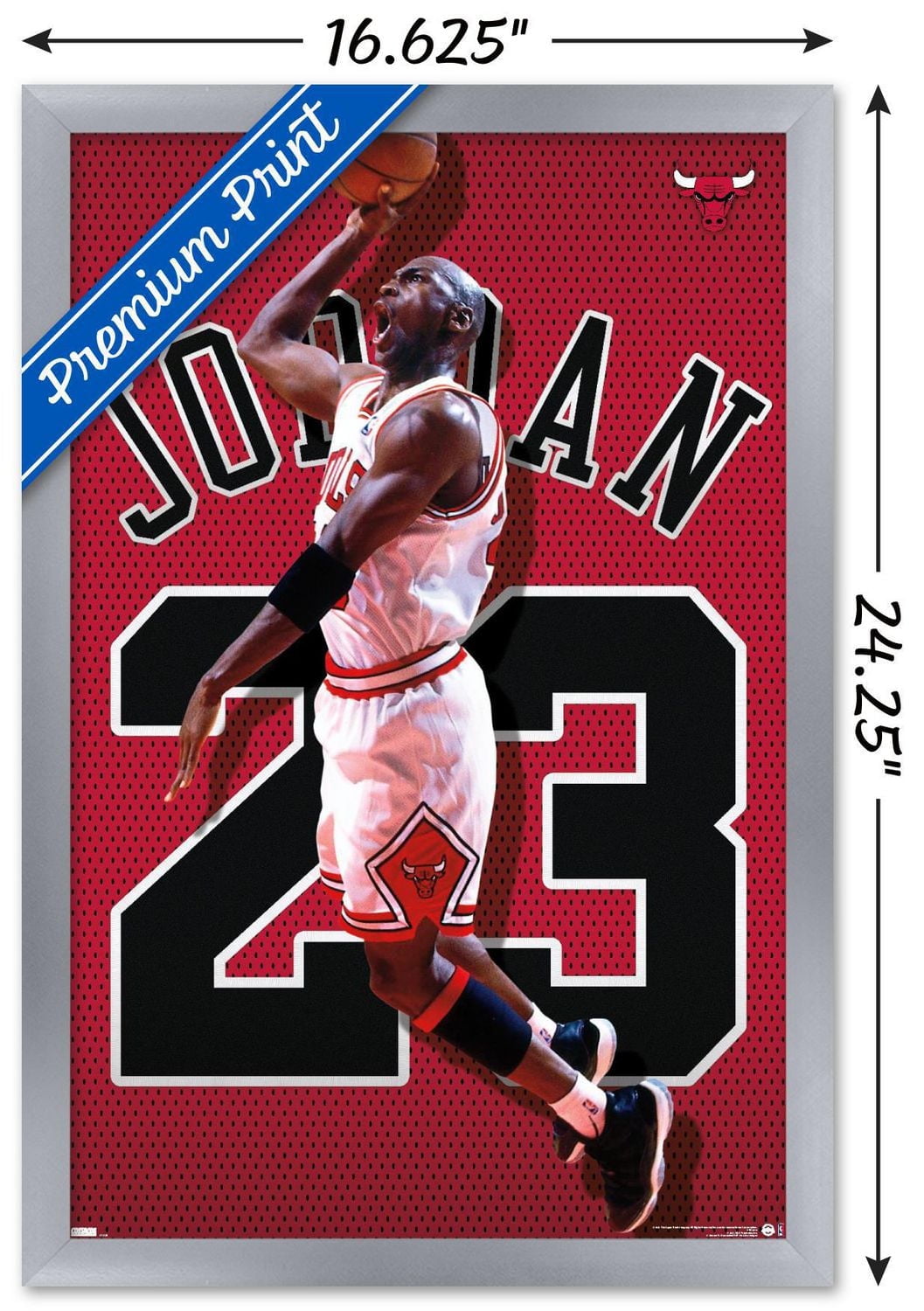 Michael Jordan - Jersey Wall Poster, 22.375