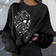 thumbnail image 2 of Sudadera Para Mujer, Sudadera de Gran Tamaño Con Cuello Redondo, Moda de Cosplay , Tops Cortos Holgados de Manga Larga Con Estampado Informal, Blusa, Sudaderas Sin Capucha Odeerbi ODB137450, 2 of 5