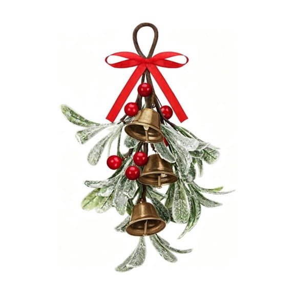 2026 Christmas Indoor Home Decor Christmas Ornaments Bows Berries And Bells Door Hangings And Festive Living Room Wall Decor Hanging Ornaments