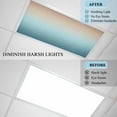thumbnail image 3 of 2 Pack Teal Green Fluorescent Light Covers for Ceiling Lights and Brown Gradient Magnetic Ceiling Light Covers Overhead Light Filters for Office Classroom Home, 3 of 9