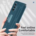 thumbnail image 2 of MonsDirect for 7.6 inch Samsung Galaxy Z Fold 4 5G 2022 Case, Anti-Fall Shockproof Hard PC Back Shell with Kickstand, Shell Membrane Integrated & Soft TPU Retractable Hinge for Galaxy Z Fold 4, Green, 2 of 7
