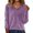 Purple, variant on Womens Sweaters Long Sleeve Ribbed Knit Shirts Lightweight Loose Fit Tunic Tops Fall Outfits 2026 V Neck Soft Knit Pullover Tops Dressy Casual Blouses Soft Cozy Going Out Tops(Hot Pink,M)