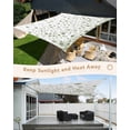 thumbnail image 6 of Sage Green Polka Dot Sun Sail Shades Rectangle Canopy,Sunlight Block Heavy Duty Curved Backyard Shade Cover,Modern Art Abstract Watercolor Dot Waterproof Sun Shades for Patios Garden Pergola 8'x10', 6 of 9