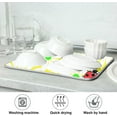 thumbnail image 6 of SKYSONIC Dish Drying Mat for Kitchen Counter Ladybug and Flowers Eco Friendly Drying Mat - Easy to Clean Heat Resistant Dish Mat - 18x24, 6 of 6