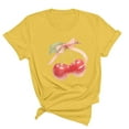 thumbnail image 1 of Blusas de Manga Corta para las Mujeres Divertida Impresión Cuello Redondo Camiseta Vintage, Blusas de Primavera para las Mujeres, 1 of 9