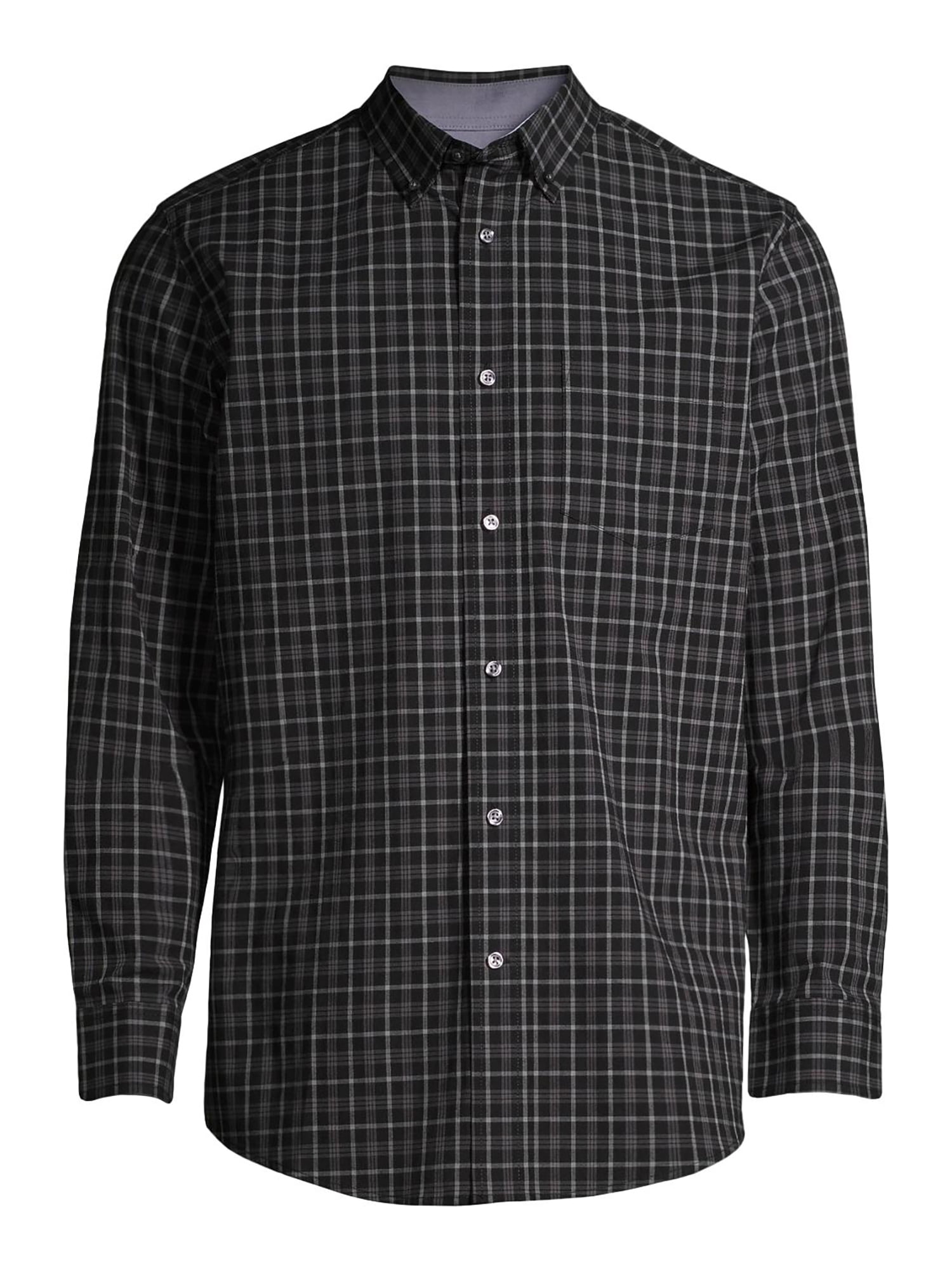 George Men's and Big Men's Long Sleeve Stretch Poplin Shirt, Sizes up to 5XLT