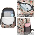 thumbnail image 4 of Black and White Cat and Mushroom 17" Waterproof Oxford School Backpacks for Teens, S-Shape Padded Straps, for School, Travel, Hiking, Camping, 4 of 5