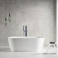 thumbnail image 6 of Westbrass 39" Floor Mount Ultra High Flow Tub Filler with Sleek Handheld Shower, Satin Nickel, 6 of 15