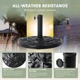 thumbnail image 3 of WestinTrends Sturdy Freestanding Resin Umbrella Half Base, Black, 3 of 14