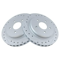 TRQ Rear Performance Brake Rotors Set Premium G-Coated Fits Select 2004-2005 Cadillac XLR 1997-2004 Chevrolet Corvette