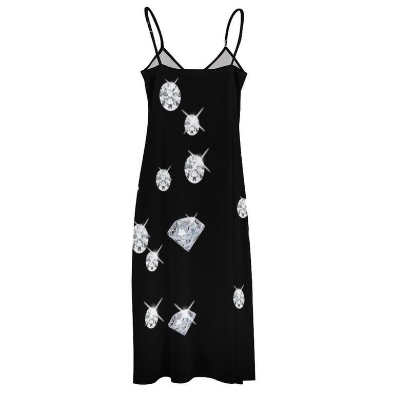 Sparkle Diamonds Sleeveless Dress Elegant gowns clothing women summer -  Walmart.com