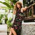 thumbnail image 2 of Lsque Red Chili Pattern Summer Dresses for Women – Sleeveless T-Shirt Swing Sundress, Perfect for the Beach and Casual Days, 2 of 7