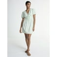 thumbnail image 2 of Scoop Women’s Mini Dress with Puff Sleeves, Sizes XS-XXL, 2 of 4