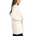 thumbnail image 6 of Max and Mia Women's Open Front Long Sleeve Combed Cotton Cardigan Sweater with Pockets (Ivory – Medium), 6 of 8