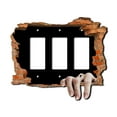 thumbnail image 1 of Off The Wall Plates - Creepy Hand Hole in the Wall - Triple Gang Paddle Rocker, 1 of 4