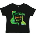 thumbnail image 3 of Inktastic My Nan Loves Me Grandson Dinosaur Boys Toddler T-Shirt, 3 of 5