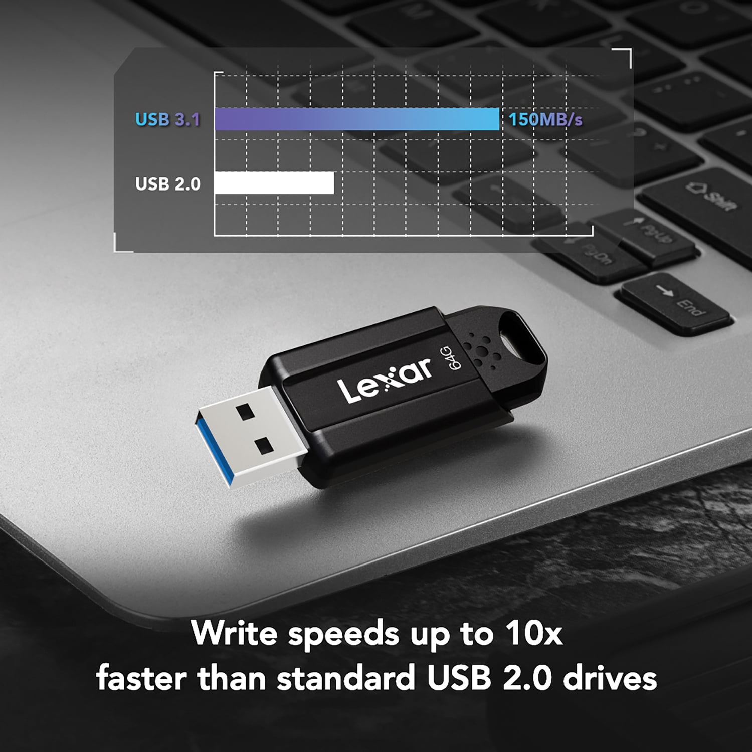 Lexar JumpDrive S80 USB 3.1 Flash Drive (64 GB)