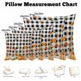 thumbnail image 5 of Throw Pillow Covers, Orange Green Fall Decorative Throw Pillow Covers 20x20 Inch, Pumpkins Maple Leaf Thanksgiving Plaid Square Linen Pillow Cases for Couch/Living Room/Sofa, 5 of 9