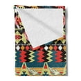 thumbnail image 2 of Ethnic Soft Flannel Fleece Throw Blanket, Classic Traditional Pattern Image Bird Flower Arrow Natural Ethnic, Cozy Plush for Indoor and Outdoor Use, 50" x 60", Multicolor, by Ambesonne, 2 of 5