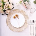 thumbnail image 3 of 6 Clear 12" Round Plastic Charger Plates Gold Reef Rim Design Party Events Decorations Supplies, 3 of 5