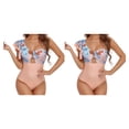 thumbnail image 2 of Eigraketly Bañador de mujer, bañador estampado de un solo hombro, traje de baño para piscina, playa, vacaciones, Patchwork, ropa de playa encantadora Type2 NO2 Eigraketly CBP218326, 2 of 6