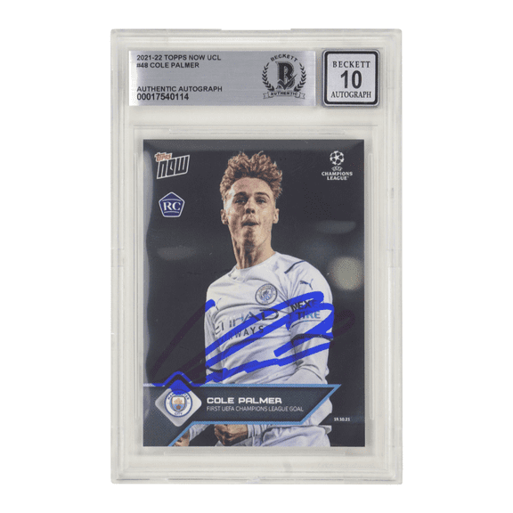 Cole Palmer Signed 2021-22 Topps Now UCL #48 Rookie Card - BGS 10 Autograph